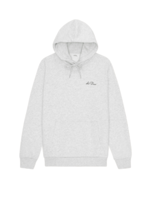 Les Deux Signature Print Hoodie - Snow Melange 
